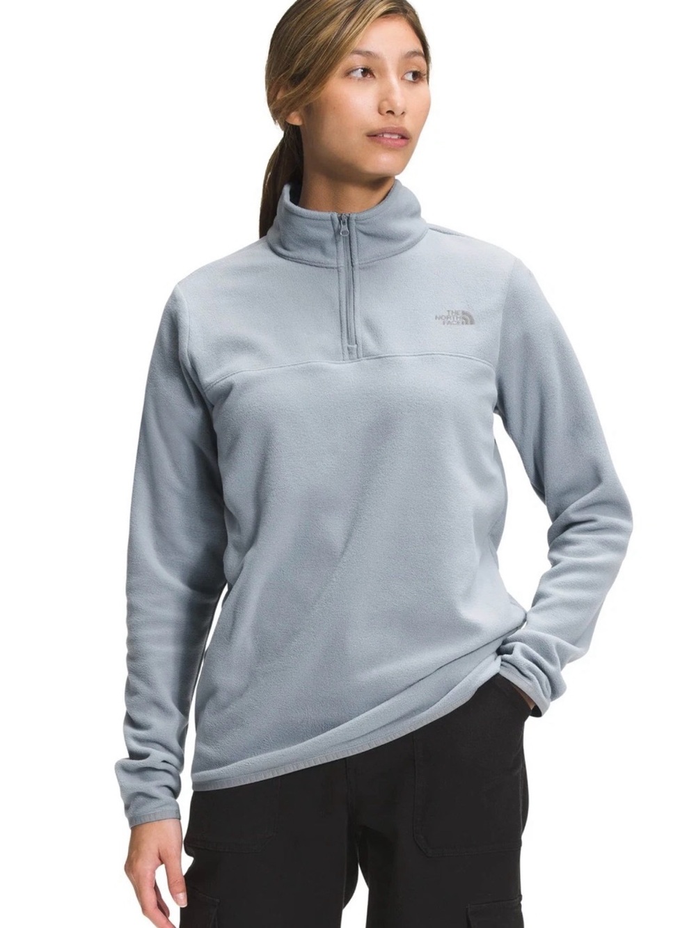 The North Face TNF Women’s Glacier 1/4 Zip Fleece Gray Medium